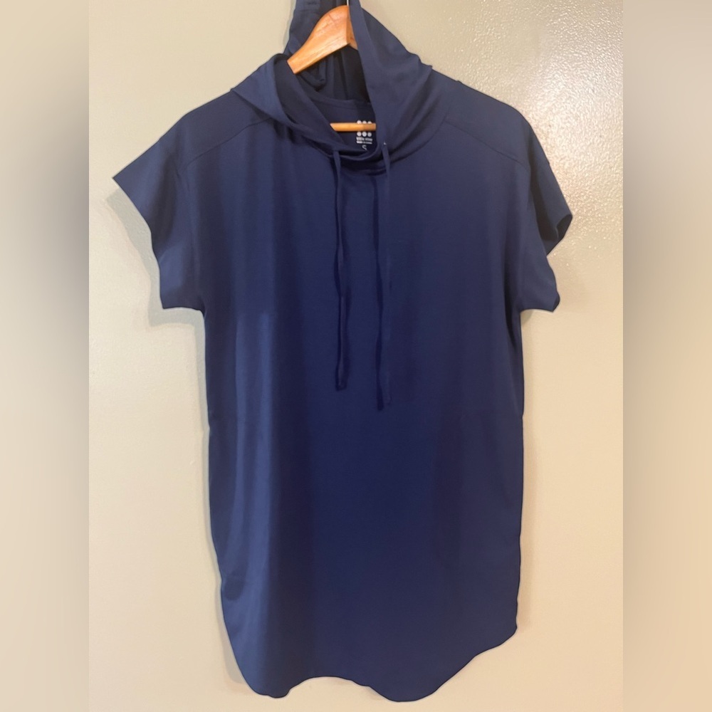 Title nine Navy Blue Hoodie Sweatshirt Pockets Outdoor Size S